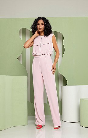 Conjunto de Calça e Blusa Alfaiataria com Ziper