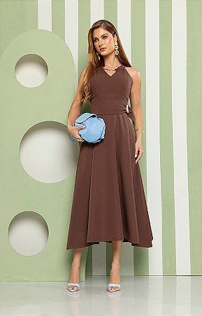 Vestido Midi Alfaiataria Metal