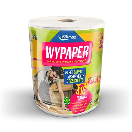 Toalhas em bobina para limpeza e higienização Wypaper c/01 bobina