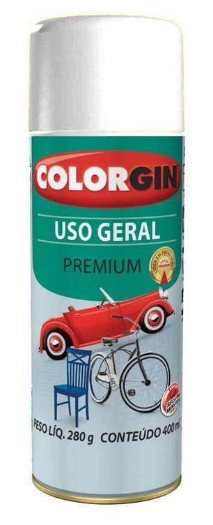 Colorgin Spray Uso Geral Branco Acabamento 55011 (400ml)
