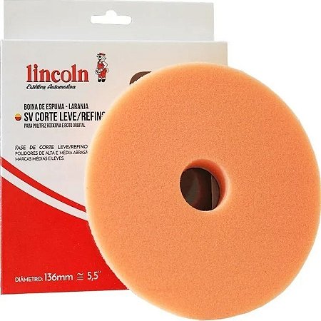 Lincoln Boina de Espuma Corte Leve/Refino Laranja 5,5"