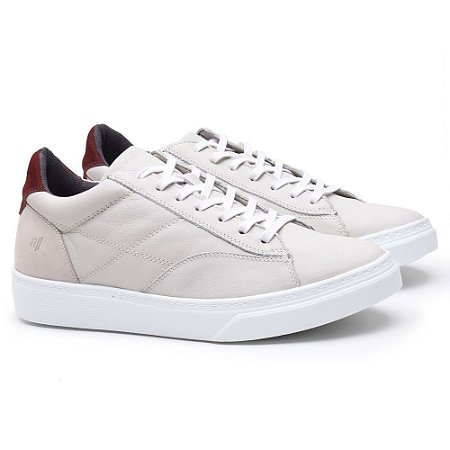 Sapatênis Rafarillo Fly Alth Você Mais Alto 7 CM Couro Vegetal Branco  58051-06 - Via Doctor