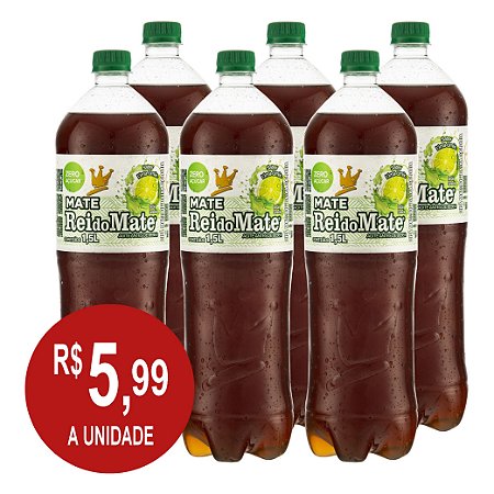 Chá Mate LIMÃO ZERO AÇÚCAR Pack com 6 Garrafas 1,5L