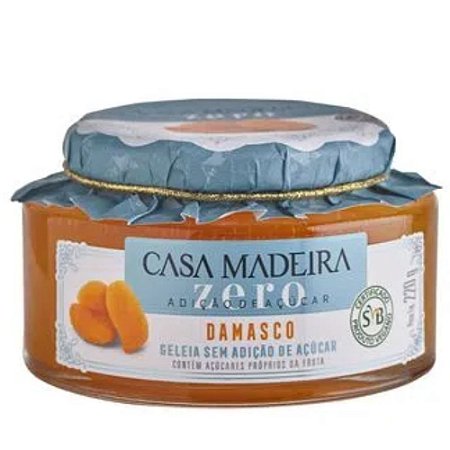 GELEIA CASA MADEIRA SUGAR FREE DAMASCO 220G