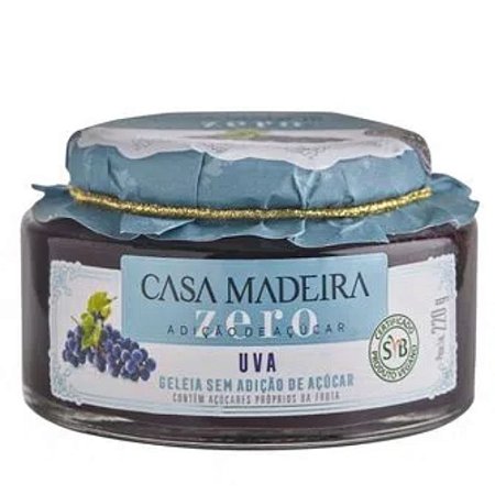 GELEIA CASA  MADEIRA SUGAR FREE UVA 220G