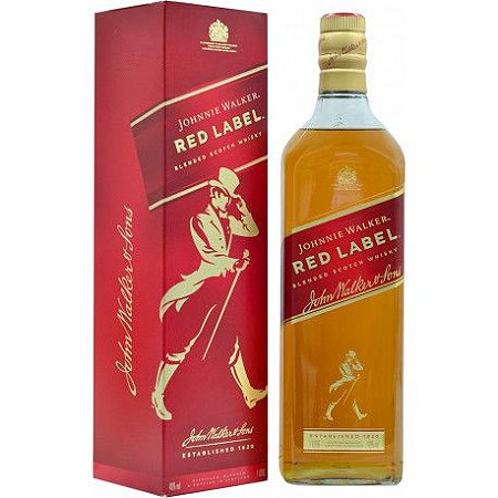 WHISKY JOHNNIE WALKER RED LABEL 8 ANOS 1L