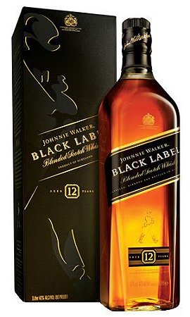 WHISKY JOHNNIE WALKER BLACK LABEL 12 ANOS 1L