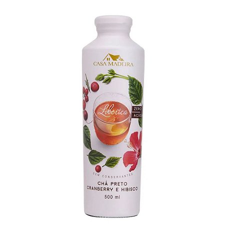 CHÁ CASA MADEIRA PRETO CRAMBERRY E HIBISCO 500 ML