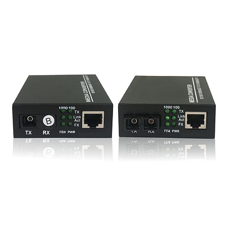 Conversor De Mídia Fibra Óptica Gigabit 10/100/1000 - 1 Fo