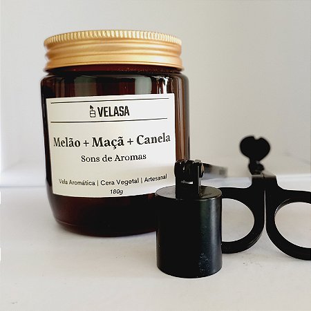 Vela SONS DE AROMAS - ABOBORA + MAÇA + CANELA 180g