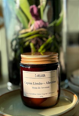 Vela SONS DE AROMAS - CAPIM LIMÃO + ALECRIM 180g
