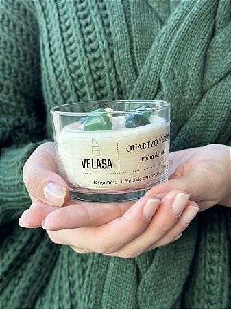 Vela CRISTAL QUARTZO VERDE 100g