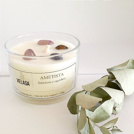 Vela CRISTAL AMETISTA 100g