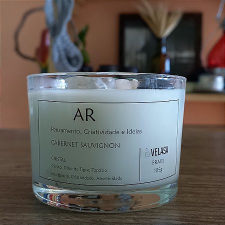 Vela Aromática com Cristais ELEMENTO AR - 105G