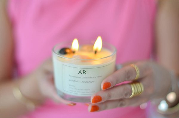 Vela Aromática com Cristais ELEMENTO AR - 285G