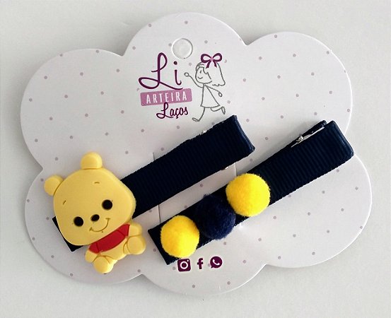 Hair Clips Ursinho Pooh