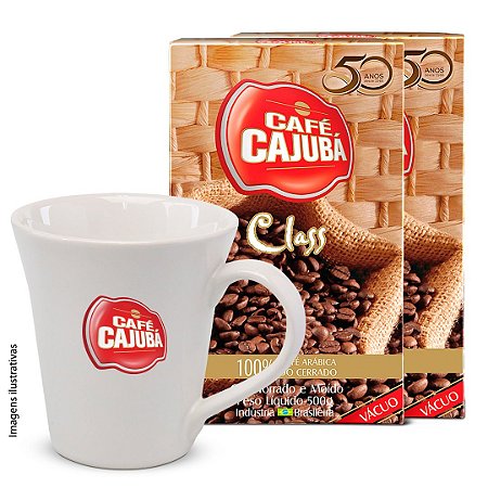 PROM. 8 - 01 Caneca Porcelana 330ml + 02 Café Cajubá Class 500g