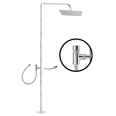 Chuveiro Externo  automático - quadrado