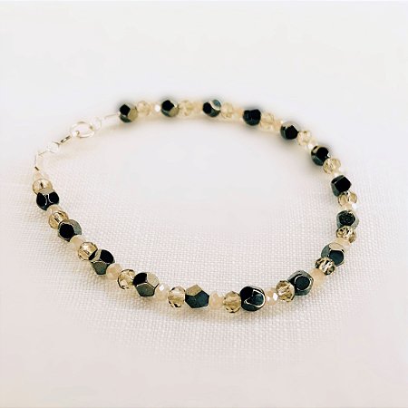 Pulseira de Cristais com Hematitas