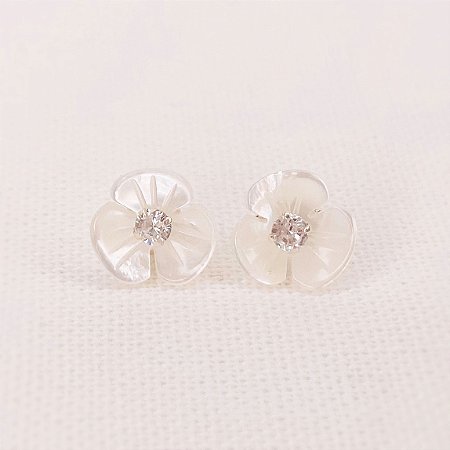 Brinco Flor de Madrepérola Orquídea P