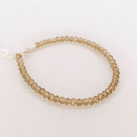Pulseira Cristais na Cor Verde Oliva