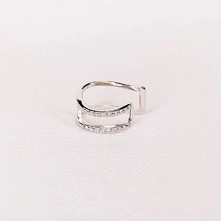 Piercing Fake 2 Fileiras Cravejadas