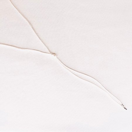 Colar Gravatinha Seda Cor Off White Regulável