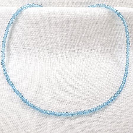 Choker de Cristais na Cor Azul Turquesa