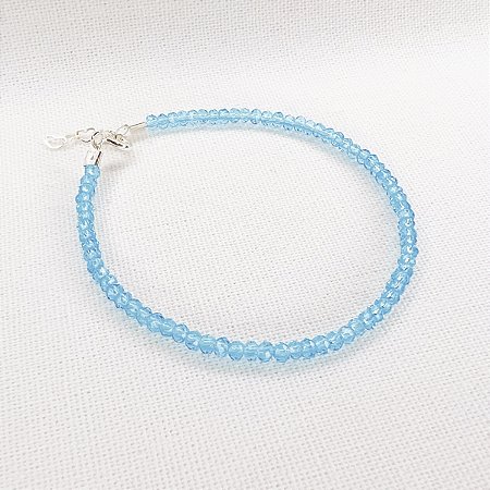 Pulseira de Cristais na Cor Azul Turquesa