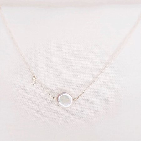 Colar c/ Pingente de Pérola Barroca e Estrela