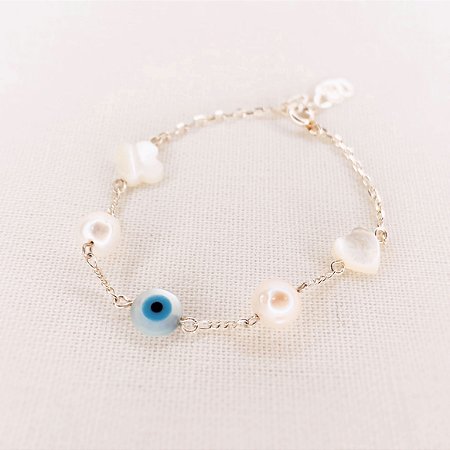 Pulseira de Pérolas e Madrepérolas