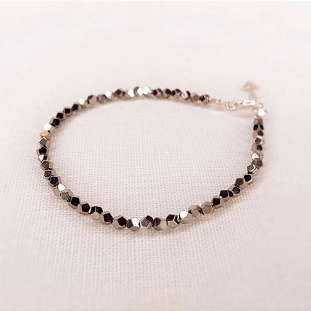 Pulseira de Hematitas Facetadas
