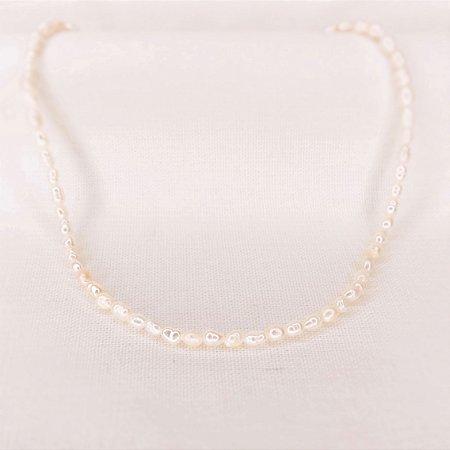 Choker de Pérolas Arroz Naturais P