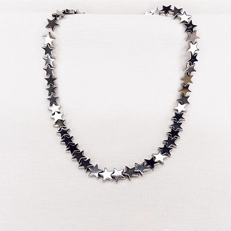 Choker de Estrelas de Hematitas