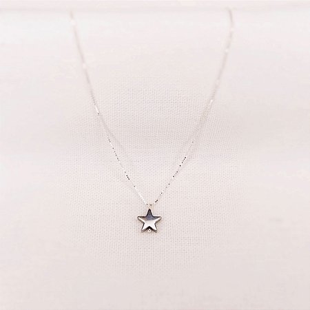 Colar c/ Pingente de Estrela de Hematita