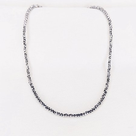 Choker Hematitas Facetadas