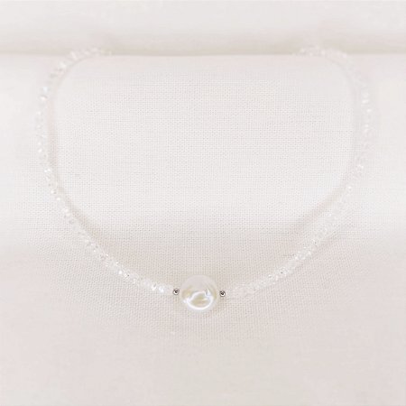 Choker de Cristais, Pérola Barroca e Hematitas