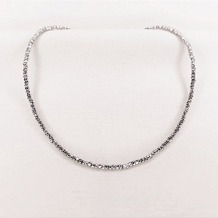 Choker de Hematitas Facetadas