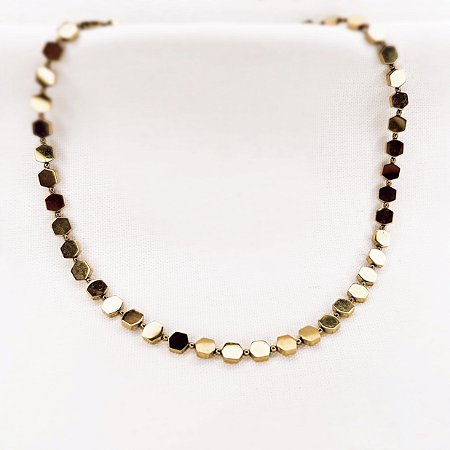 Choker de Hematitas Douradas