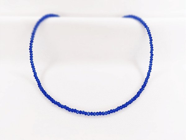 Choker de Cristais na Cor Azul