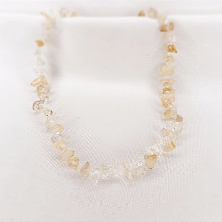 Choker de Citrinos Brutos e Cristais