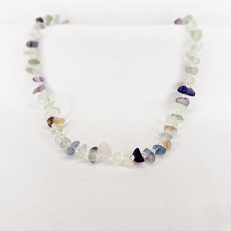 Choker de Fluoritas Brutas e Cristais