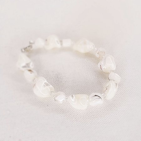 Pulseira de Madrepérolas Orgânicas c/ Cristais