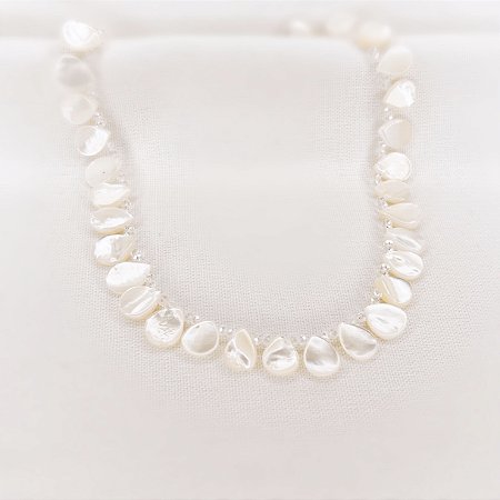 Choker de Gotas de Madrepérolas e Cristais