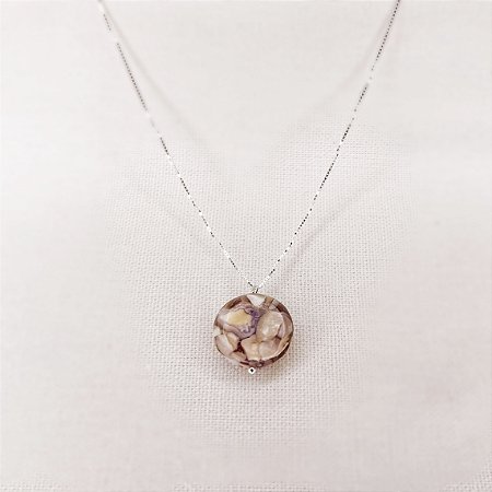 Colar c/ Pingente de Madrepérola Inlay