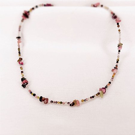 Choker de Turmalina Facetada e Bruta