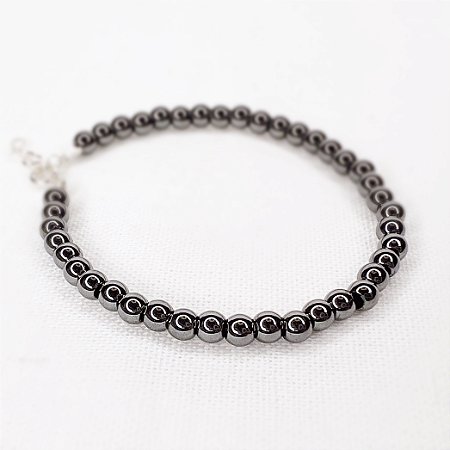 Pulseira de Esferas de Hematitas Naturais