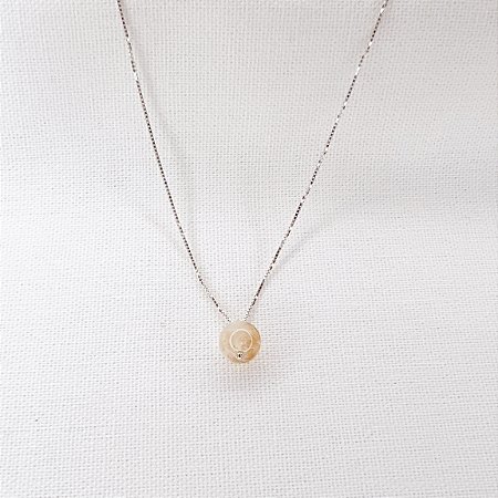 Colar c/ Pingente de Esfera de Citrino