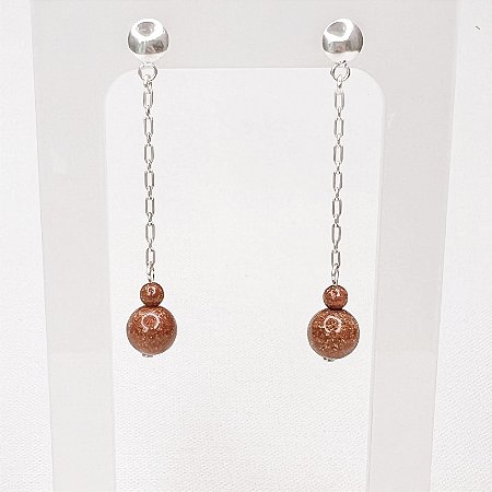 Brinco c/ Esferas de Pedra do Sol