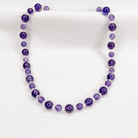 Choker de Esferas de Ametistas e Cristais